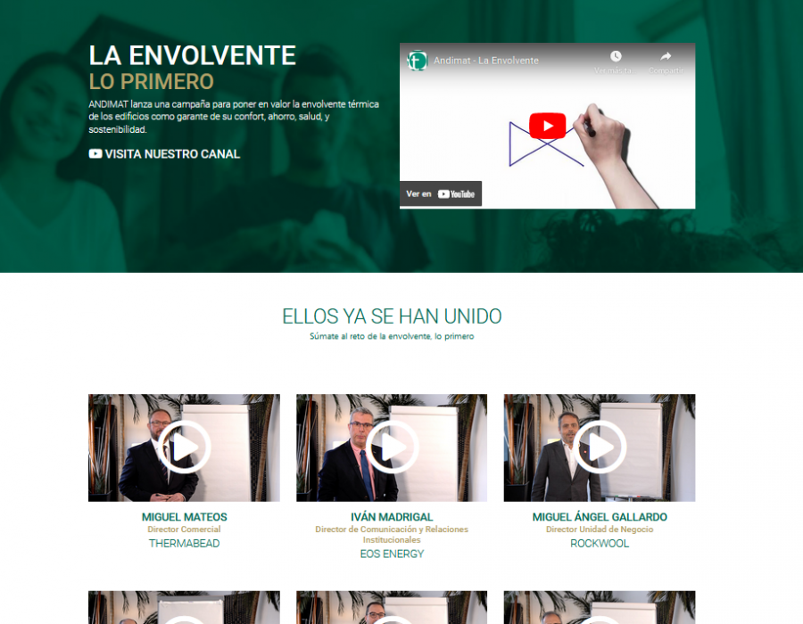 Microsite La envolvente, lo primero
