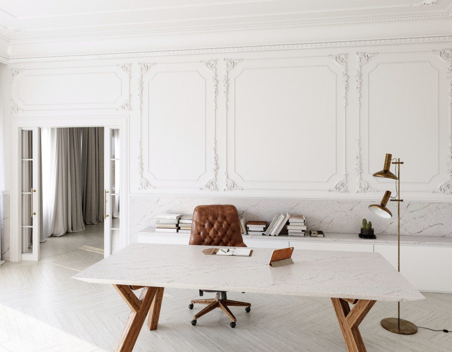 Eclectic Pearl Silestone Le Chic Living Room